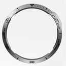 For Garmin Fenix 6X/6X Pro/6X Sapphire Smart Watch Steel Bezel Ring, B Version(Silver Ring Black Letter)
