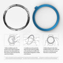 For Garmin Fenix 6X/6X Pro/6X Sapphire Smart Watch Steel Bezel Ring, B Version(Silver Ring Black Letter)