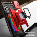 For Samsung Galaxy A32 4G Sliding Camera Cover Design PC + TPU Shockproof Case with Ring Holder & Card Slot(Black)