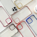 Three Sections Electroplating TPU Protective Case For iPhone 13(Silver)