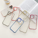 Three Sections Electroplating TPU Protective Case For iPhone 13 Pro(Pink)
