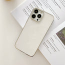 Three Sections Electroplating TPU Protective Case For iPhone 13 Pro Max(Silver)