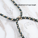 Wheat Straw Material + TPU Shockproof Case with Neck Lanyard For iPhone 13 mini(Dark Green)