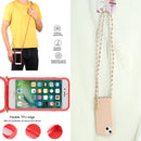 Wheat Straw Material + TPU Shockproof Case with Neck Lanyard For iPhone 13 mini(Pink)