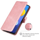 Classic Calf Texture PU + TPU Horizontal Flip Leather Case with Holder & Card Slots & Wallet For vivo Y72 5G(Rose Gold)