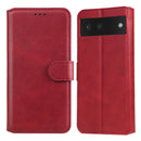 Classic Calf Texture PU + TPU Horizontal Flip Leather Case with Holder & Card Slots & Wallet For Google Pixel 6(Red)