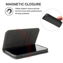 Fierre Shann Crocodile Texture Magnetic Horizontal Flip Genuine Leather Case with Holder & Card Slot For iPhone 13 Pro Max(Black)