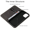 Fierre Shann Crocodile Texture Magnetic Horizontal Flip Genuine Leather Case with Holder & Card Slot For iPhone 13 Pro Max(Black)