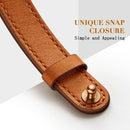 14mm Couple Style Leather Watch Band For Apple Watch Ultra 49mm / Series 8&7 45mm / SE 2&6&SE&5&4 44mm / 3&2&1 42mm(Semi-oiled Rose Gold Buckle)