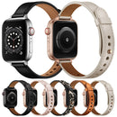 14mm Couple Style Leather Watch Band For Apple Watch Ultra 49mm / Series 8&7 45mm / SE 2&6&SE&5&4 44mm / 3&2&1 42mm(Semi-oiled Rose Gold Buckle)