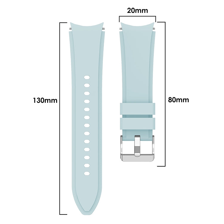 For Samsung Galaxy Watch4 44mm Silicone Watch Band(Light Blue)