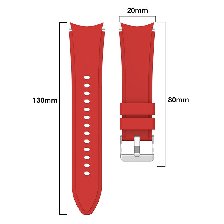 For Samsung Galaxy Watch4 Classic 42mm Silicone Watch Band(Red)