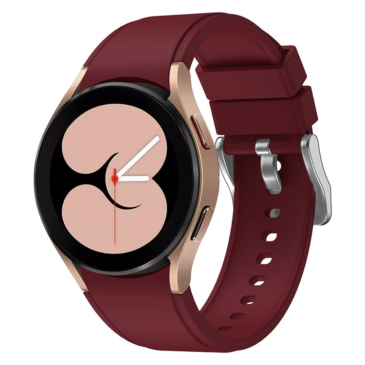 For Samsung Galaxy Watch4 Classic 42mm Silicone Watch Band(Wine Red)