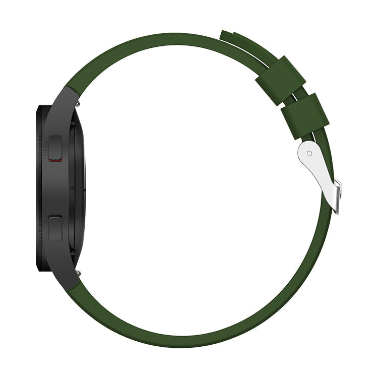 For Samsung Galaxy Watch4 Classic 42mm Silicone Watch Band(Army Green)