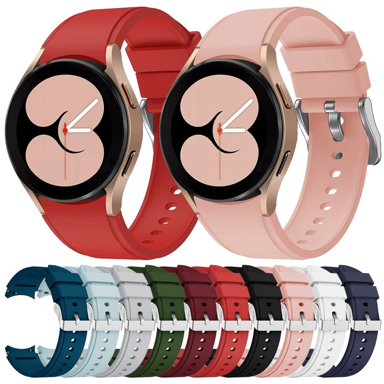 For Samsung Galaxy Watch4 Classic 42mm Silicone Watch Band(White)
