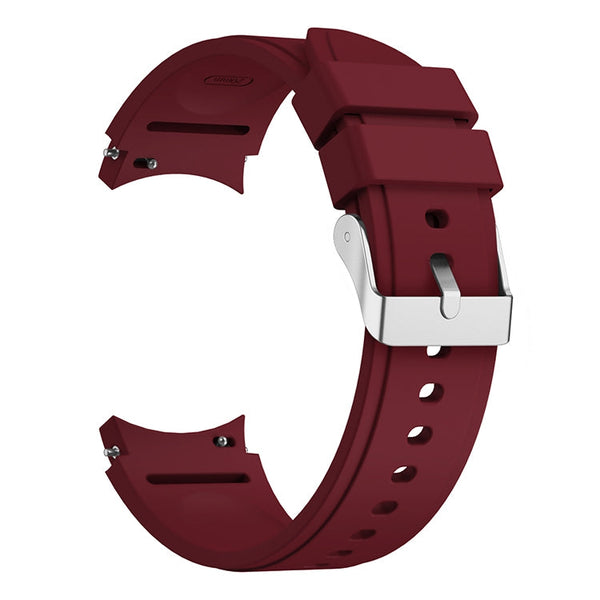 For Samsung Galaxy Watch4 Classic 46mm Silicone Watch Band(Wine Red)