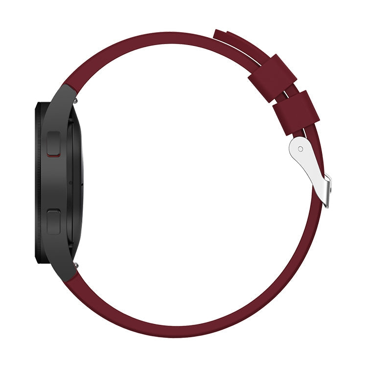 For Samsung Galaxy Watch4 Classic 46mm Silicone Watch Band(Wine Red)
