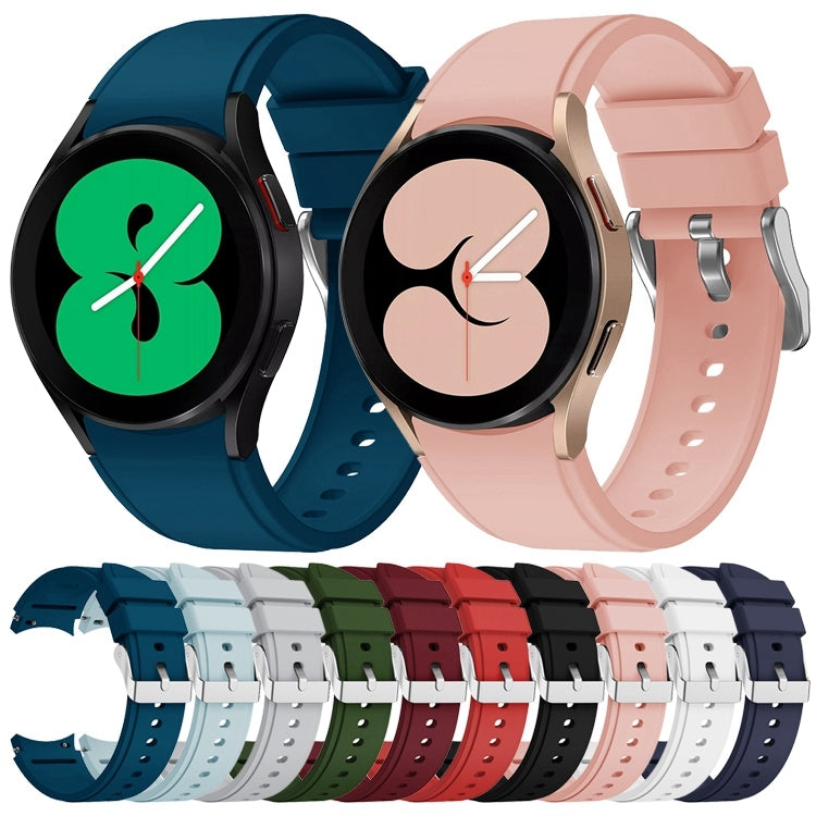 For Samsung Galaxy Watch4 Classic 46mm Silicone Watch Band(Wine Red)