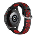 For Samsung Galaxy Watch4 40mm Two-color Silicone Watch Band(Black Red)
