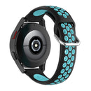 For Samsung Galaxy Watch4 40mm Two-color Silicone Watch Band(Black Mint Green)