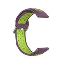 For Samsung Galaxy Watch4 40mm Two-color Silicone Watch Band(Purple Lime Green)