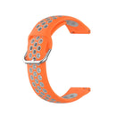 For Samsung Galaxy Watch4 Classic 46mm Two-color Silicone Watch Band(Orange Grey)