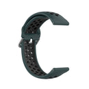 For Samsung Galaxy Watch4 Classic 46mm Two-color Silicone Watch Band(Olive Green Black)