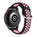 For Samsung Galaxy Watch4 Classic 46mm Two-color Silicone Watch Band(Black Pink)