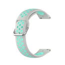 For Samsung Galaxy Watch4 Classic 46mm Two-color Silicone Watch Band(Grey Mint Green)