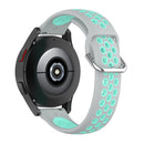 For Samsung Galaxy Watch4 Classic 46mm Two-color Silicone Watch Band(Grey Mint Green)
