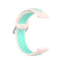 For Samsung Galaxy Watch4 Classic 46mm Two-color Silicone Watch Band(Light Pink Mint Green)