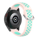 For Samsung Galaxy Watch4 Classic 46mm Two-color Silicone Watch Band(Light Pink Mint Green)