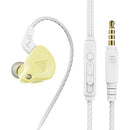 QKZ AK6-X 3.5mm In-Ear Wired Subwoofer Sports Earphone with Microphone, Cable Length: About 1.2m(Lemon Yellow)