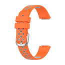 For Fitbit Luxe Two-color Silicone Watch Band(Orange Grey)