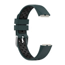 For Fitbit Luxe Two-color Silicone Watch Band(Olive Green Black)