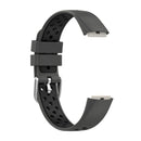 For Fitbit Luxe Two-color Silicone Watch Band(Anthracite Black Black)