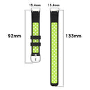 For Fitbit Luxe Two-color Silicone Watch Band(Anthracite Black Black)