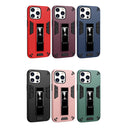 2 in 1 PC + TPU Shockproof Protective Case with Invisible Holder For iPhone 13 Pro(Rose Gold)