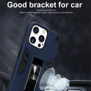 2 in 1 PC + TPU Shockproof Protective Case with Invisible Holder For iPhone 13 Pro(Rose Gold)