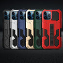 Vanguard Warrior All Inclusive Double-color Shockproof TPU + PC Protective Case with Holder For iPhone 13(Red)