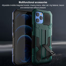 Vanguard Warrior All Inclusive Double-color Shockproof TPU + PC Protective Case with Holder For iPhone 13(Red)