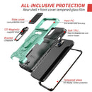 All-inclusive PC TPU Tempered Glass Film Integral Shockproof Case For iPhone 13(Green)