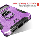 All-inclusive PC TPU Tempered Glass Film Integral Shockproof Case For iPhone 13(Purple)