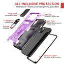 All-inclusive PC TPU Tempered Glass Film Integral Shockproof Case For iPhone 13(Purple)