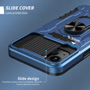 All-inclusive PC TPU Tempered Glass Film Integral Shockproof Case For iPhone 13(Blue)