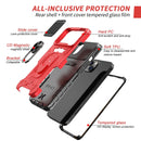 All-inclusive PC TPU Tempered Glass Film Integral Shockproof Case For iPhone 13(Red)