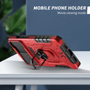 All-inclusive PC TPU Tempered Glass Film Integral Shockproof Case For iPhone 13(Red)