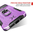 All-inclusive PC TPU Tempered Glass Film Integral Shockproof Case For iPhone 13 Pro(Purple)