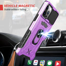 All-inclusive PC TPU Tempered Glass Film Integral Shockproof Case For iPhone 13 Pro(Purple)
