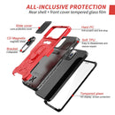 All-inclusive PC TPU Tempered Glass Film Integral Shockproof Case For iPhone 13 Pro(Red)